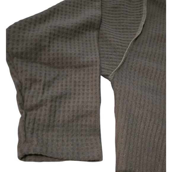 Bibi Mocha Brushed Waffle Top Size Small 3/4 Length Sleeves - Picture 8 of 12